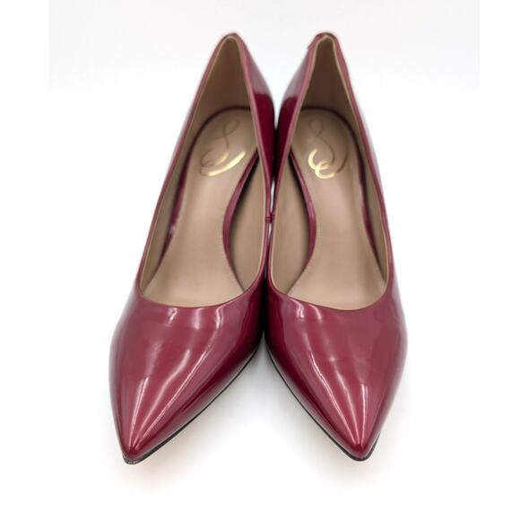 Sam Edelman Hazel Pointed Toe Women's Pump Holly Red Patent Leather US7.5M - Picture 2 of 11